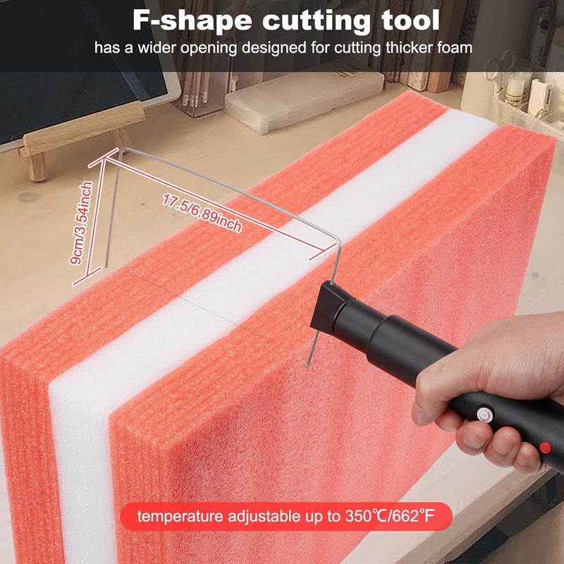 Image Hot Wire Foam Cutter - 4 in 1 Electric Cutting Machine Pen Tools Kit, 100-240V / 28W Styrofoam Cutting Pen with Versatile Tips and Carrying Case, Heated Foam Carving Knife Kit - Image 5